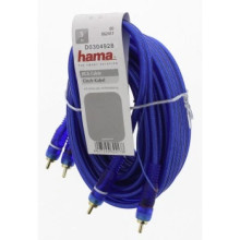 Hama 00062417 RCA Cable, 2 plugs - 2 plugs with remote line, 5m blue