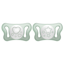 156276 PHYSIO MICRO GLOWING SILICONE 0-2 pacifier 2 pcs