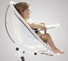 Mima Moon Art.H104RH-CL-W-SH101-BB White/Black Baby hight chair with seat pad 2in1