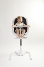 Mima Moon Art.H104RH-CL-W-SH101-BB White/Black Baby hight chair with seat pad 2in1