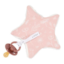 Little Dutch  Pacifier Cloth Art.TE20221050 Flower Pink Клипса для детской пустышки из натурального хлопка