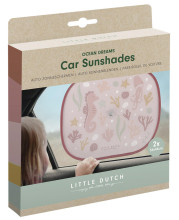 Little Dutch Cars Sunshades Art.125889 Ocean Dream Pink  Автомобильная солнцезащитные шторки на липучках, 2 шт.