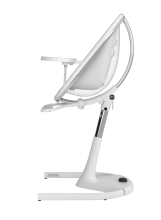 Mima Moon Art.H104RH-CL-W-SH101-SV White/Silver Baby hight chair with seat pad 2in1