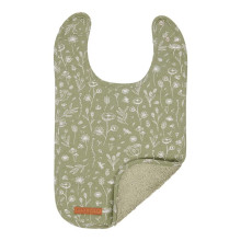 Little Dutch Bib Art.TE50221011 Flowers Olive Bērnu lacīte / priekšautiņš vidējais frote