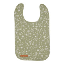 Little Dutch Bib Art.TE50221011 Flowers Olive Bērnu lacīte / priekšautiņš vidējais frote