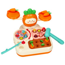 Ikonka Art.KX3610 Adorable carrots interactive toy pounder fishing collecting carrots 4in1