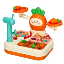 Ikonka Art.KX3610 Adorable carrots interactive toy pounder fishing collecting carrots 4in1