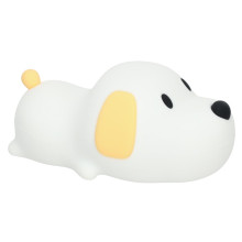 Ikonka Art.KX3694 Silicone night light white RGB dog lying down