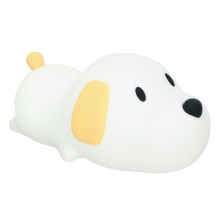 Ikonka Art.KX3694 Silicone night light white RGB dog lying down