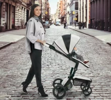 Mima Xari Limited Edition Art.AS122008ZB New York Zebra Stroller with integrated carrycot