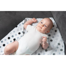 Muslin diaper – peas grey