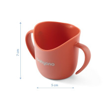 Ergonomic training cup FLOW, pink