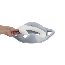 Maltex Padded toilet trainer seat steel gray with steel gray rubbers 6130_90