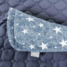 Baby blanket (75x100) + pillow (30x40) Denim Style Stars blue