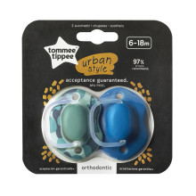 TOMEE TIPPEE orthodontic soothers Urban Style 6-18m, 2pcs., 43342065