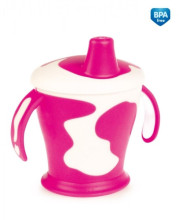 CANPOL BABIES non spill cup with handle Cow, 250ml, 31/404 pink