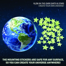 NATIONAL GEOGRAPHIC set Glow in the Dark 3D Earth and Stars, NGEARTHSTAR2