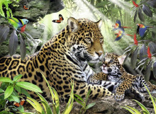 RAVENSBURGER puzzle Jaguar Offspring 500p, 14486