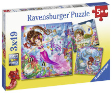 RAVENSBURGER puzzle Charming mermaids, 3x49psc., 8063