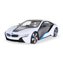 RASTAR car RC 1:14 BMW I8 with steering wheel controller, 49600-8