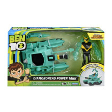 BEN10 Transformējama mašīna ar figūru, Diamondhead Driller Tank w/Exclusive Figure, 77402