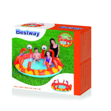 BESTWAY interaktīvs piepūšamais baseins - Krabis 165cm x 150cm x 63cm, 52058