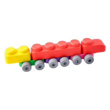 KidyBox Art.F-04034 Silicone soft block set (25 elements + 16 wheels)