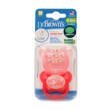 PV12006 PreVent Glow in the Dark BUTTERFLY SHIELD Pacifier - Stage 1, Assorted, 2-Pack