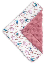 Minky Baby Nest Cone Wrap – birds retro pink