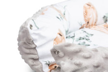 BABY NEST MINKY 70x30 SILVER FAWNS