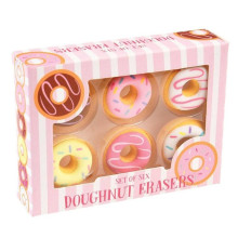 Set of 6 scented doughnut erasers, Rex London