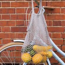 Pale Grey Organic Cotton Net Bag, Rex London