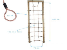 Kāpšanas tīkls rotaļlaukumiem, 0,75 x 2,0 m