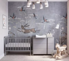 YappyKids YappyUno Art.86413 Light Grey Wooden baby crib 120x60cm