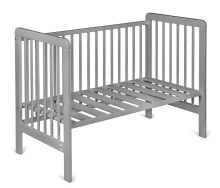 YappyKids YappyUno Art.86413 Light Grey Wooden baby crib 120x60cm