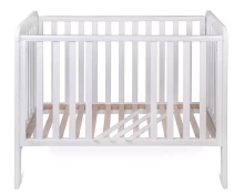 YappyKids YappyLull Art.88608 White Wooden baby crib 120x60cm