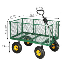 Dārza ratiņi Springos GA0011 95x50x25cm 400kg