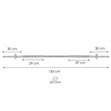 Fitness weight bar Springos FA1048 150 cm 25mm