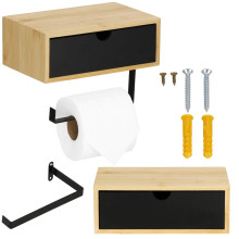 Toilet paper holder with shelf Springos HA7332