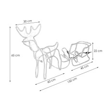 CL1224 LIGHTING REINDEER WITH 264 LED SLIDE