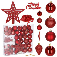 CA0127 CHRISTMAS BALLS 6/4/9.5 CM 51 PCS.