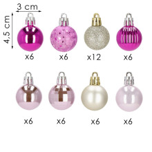 Christmas balls Springos CA1131 3 CM 54 PCS.