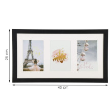 Photo frame Springos PF0026 3 photos black