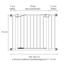 Safety barrier Springos SG0007AB 100-105cm