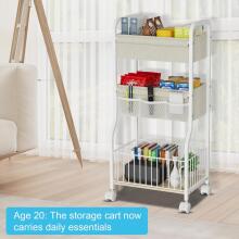 Baby Nappy Trolley Art.199290 A shelf on wheels for a children's room