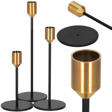 Metal candlesticks on high legs Springos HA7470