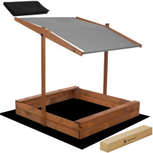 Wooden sandbox with roof SB120ER 120x120cm