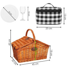 Picnic basket with equipment and thermal bag Springos CS0136 45x32x42 cm