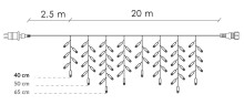 LED kalėdinės užuolaidos Springos CL0530 20m