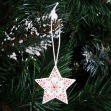 Christmas stars from wood Springos CA0658 5cm